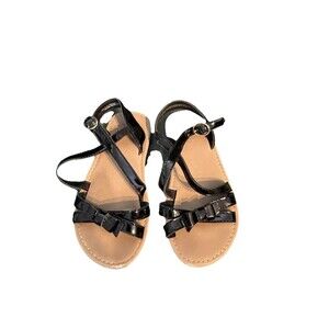 Toddler Girls Multi-Color Strappy Sandals – Black/Multi – Size 10 Set Of Two